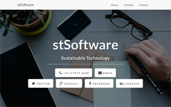 landingpage on a tablet